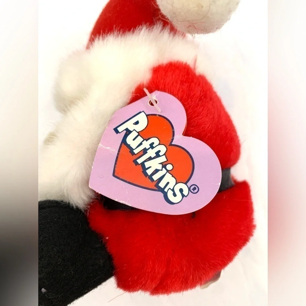 VTG Swibco Puffkins Santa Plush Ball 6” Plushie with Tag 1997